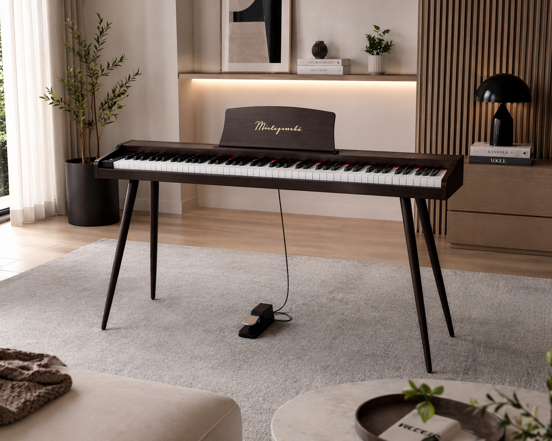 Mielczewski Virelai digitalpiano jaloilla, tummanruskea