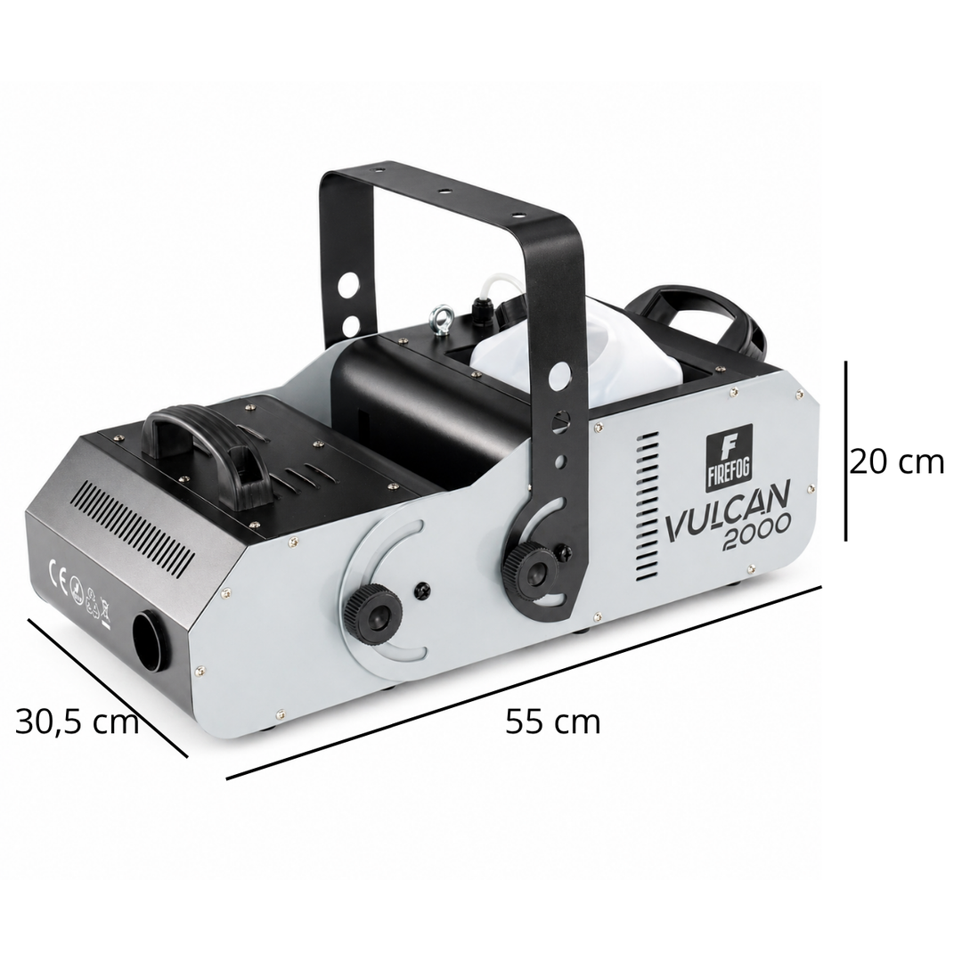 Firefog Vulcan 2000 fog machine 2000 W, säädettävällä kulmalla