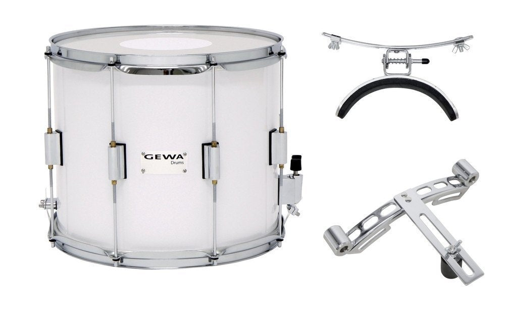 GEWA paradetromme 14" x 12", birk lamineret hvid