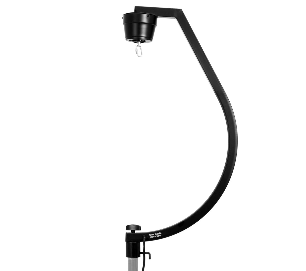 Moottorilla varustettu pidike enintään 50 cm:n diskopalloille (musta)