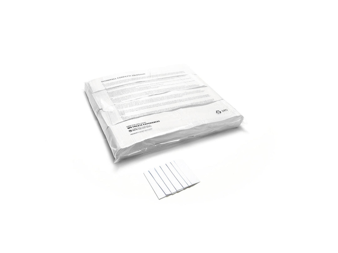 TCM FX Slowfall Konfetti suorakulmainen 55x18mm, white, 1kg