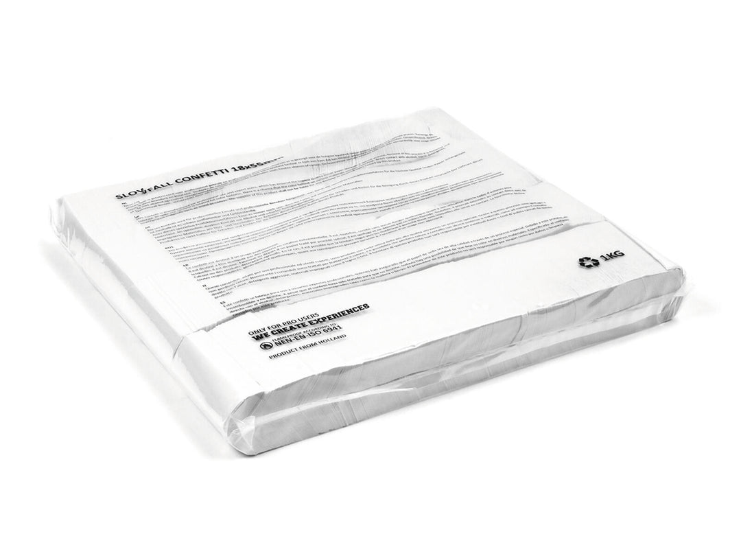 TCM FX Slowfall Konfetti suorakulmainen 55x18mm, white, 1kg