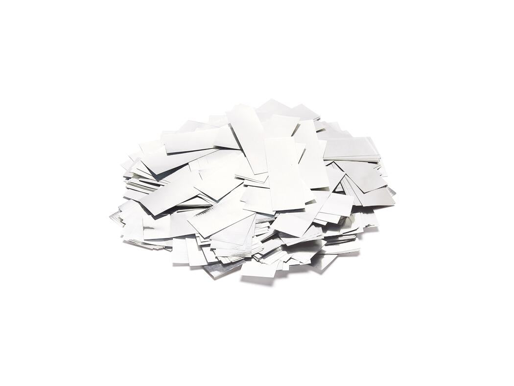 TCM FX Metallic Konfetti suorakulmainen 55x18mm, white, 1kg