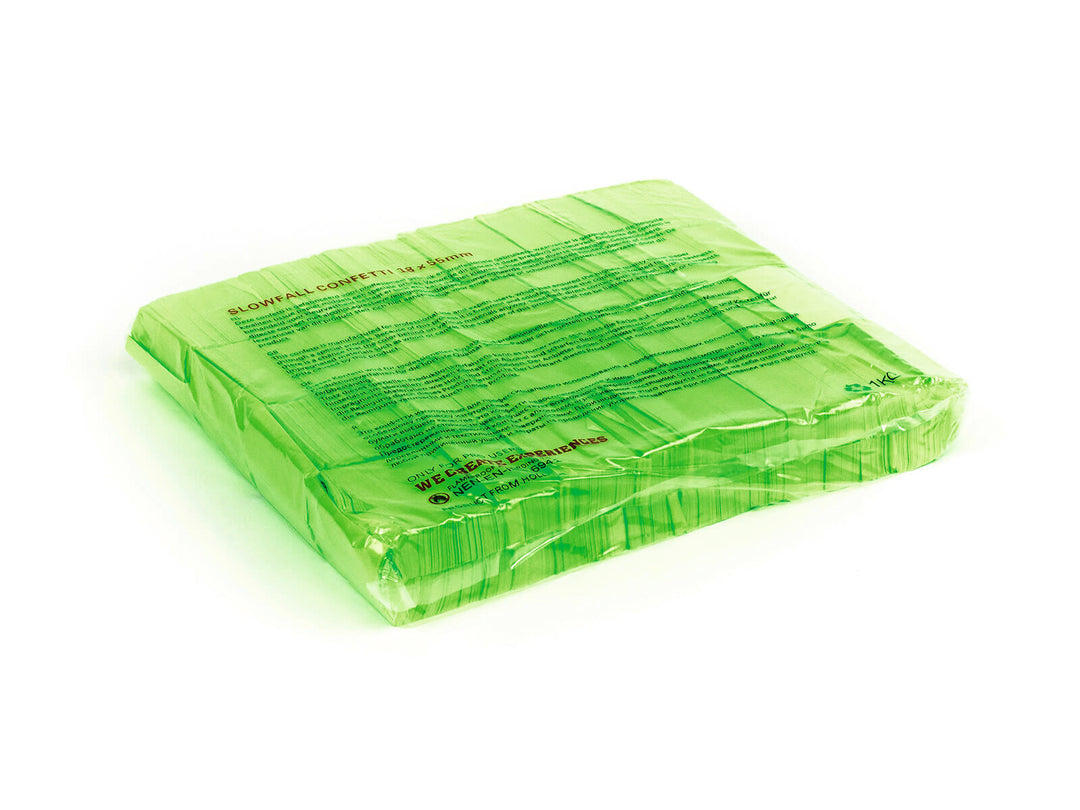 TCM FX Slowfall Konfetti Suorakaide 55x18mm, neonkeltainen, uv-aktiivinen, 1kg