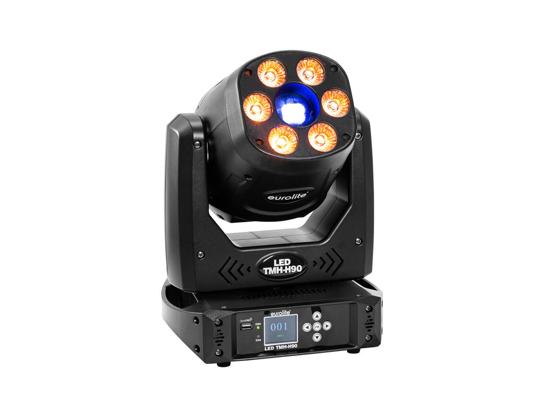 EUROLITE Set 2x LED TMH-H90 + flightcase med hjul