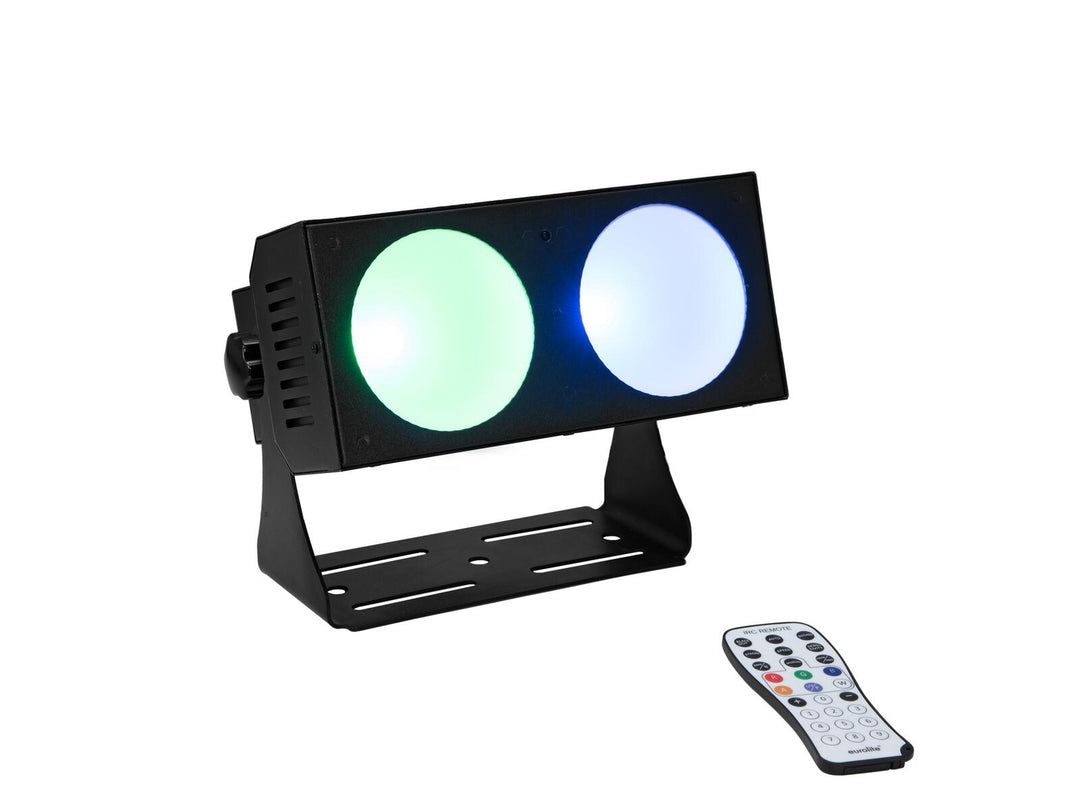 EUROLITE Setti 2x LED CBB-2 COB RGB -palkki + kotelo