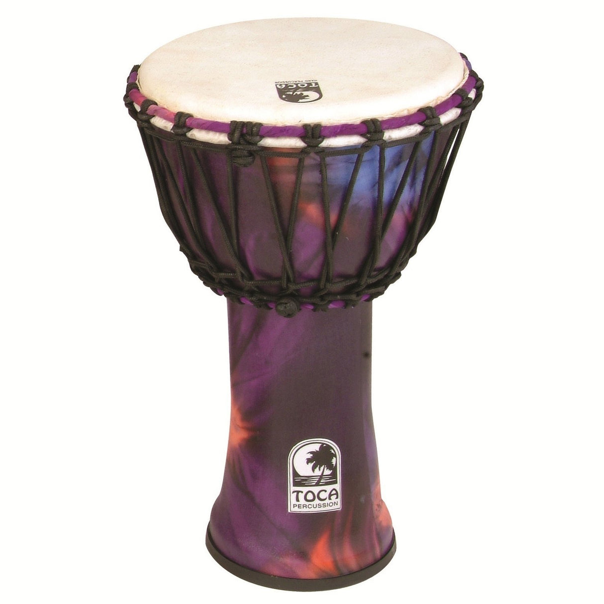 Toca Djembe Freestyle Rope Tuned - Woodstock Purple (SFDJ-12WP)