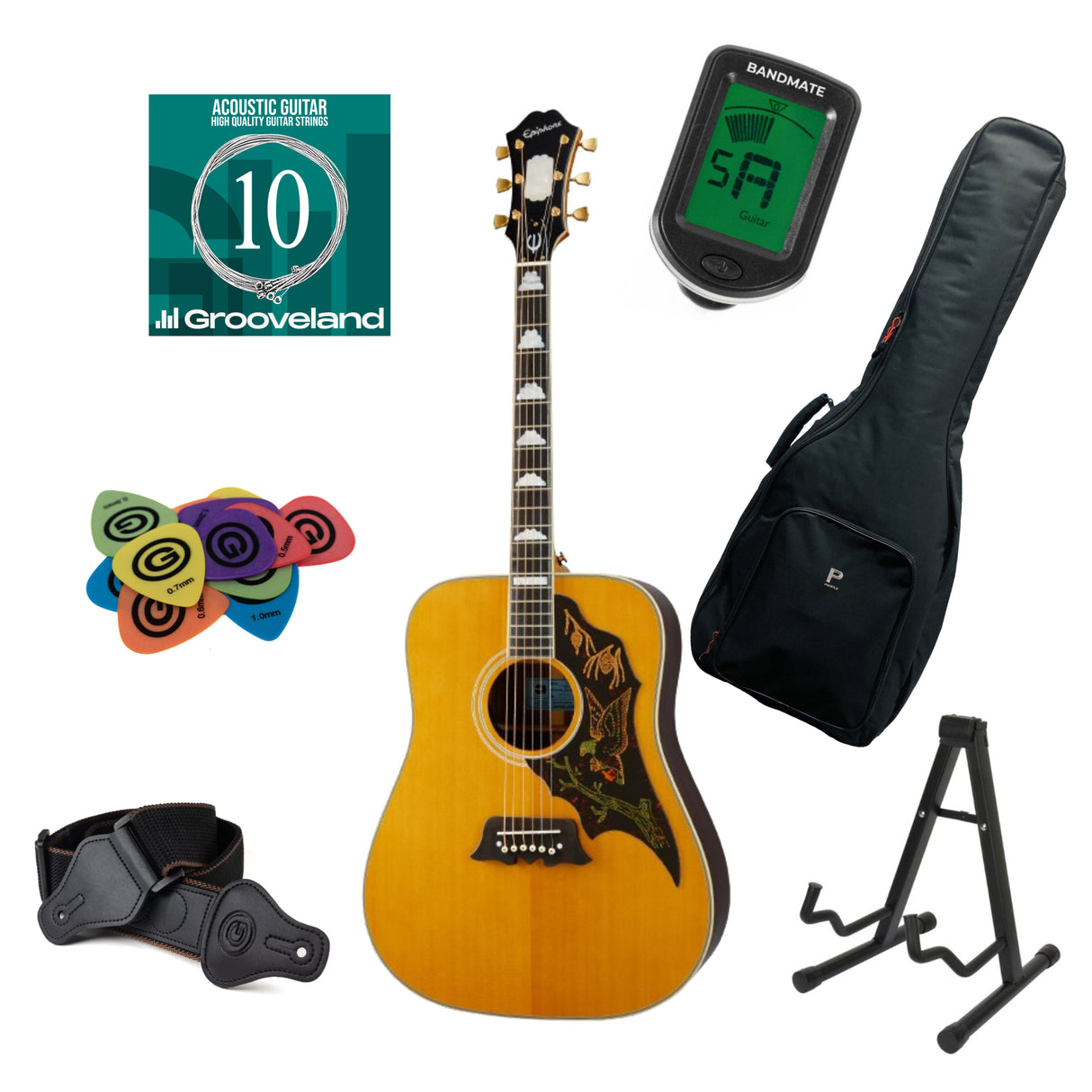 Epiphone Masterbilt Excellent Starter Pack (Antique Natural Aged Gloss )