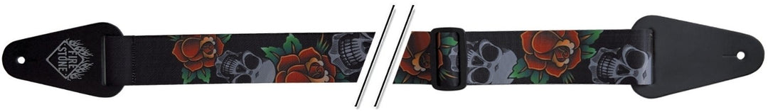 GEWA Kitarahihnat F&S Tattoo-Edition - Skulls and Roses Black