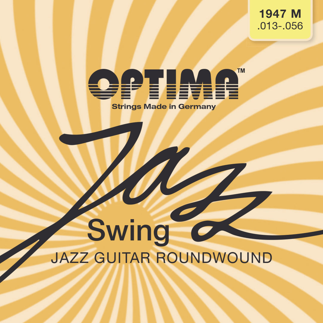 Optima-kielet sähkökitaralle Jazz Swing Chrome Round Wound - Setti (1947M)