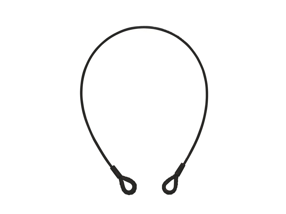 EUROLITE Steel Rope 1000x6mm black with Thimbles