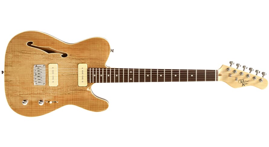 Michael Kelly 59 Thinline puoliakustinen sähkökitara, Spalted Maple