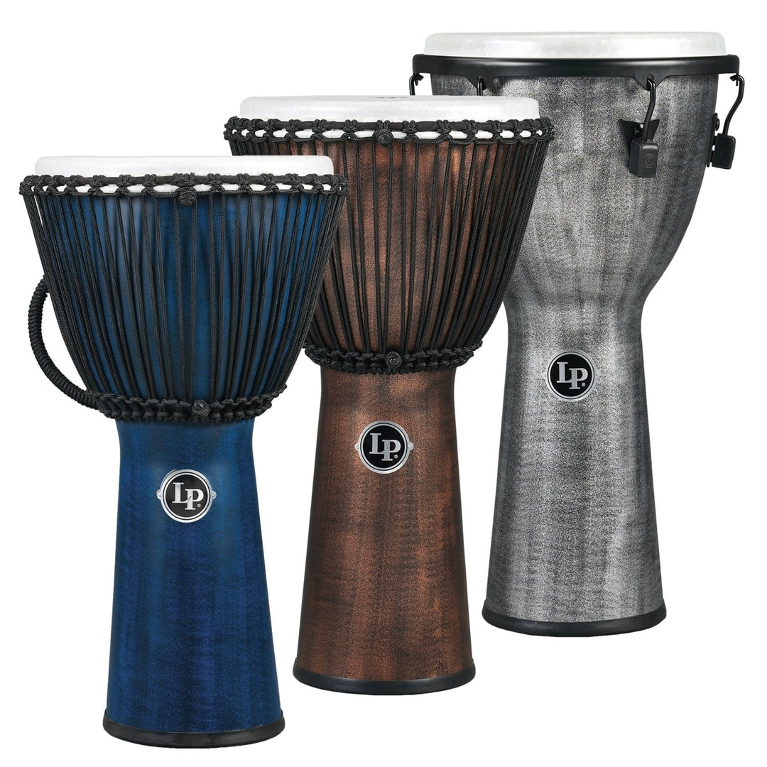 Latin Pundistussoittimet Djembe World Beat FX Rope Tuned - Gray (LP724G)