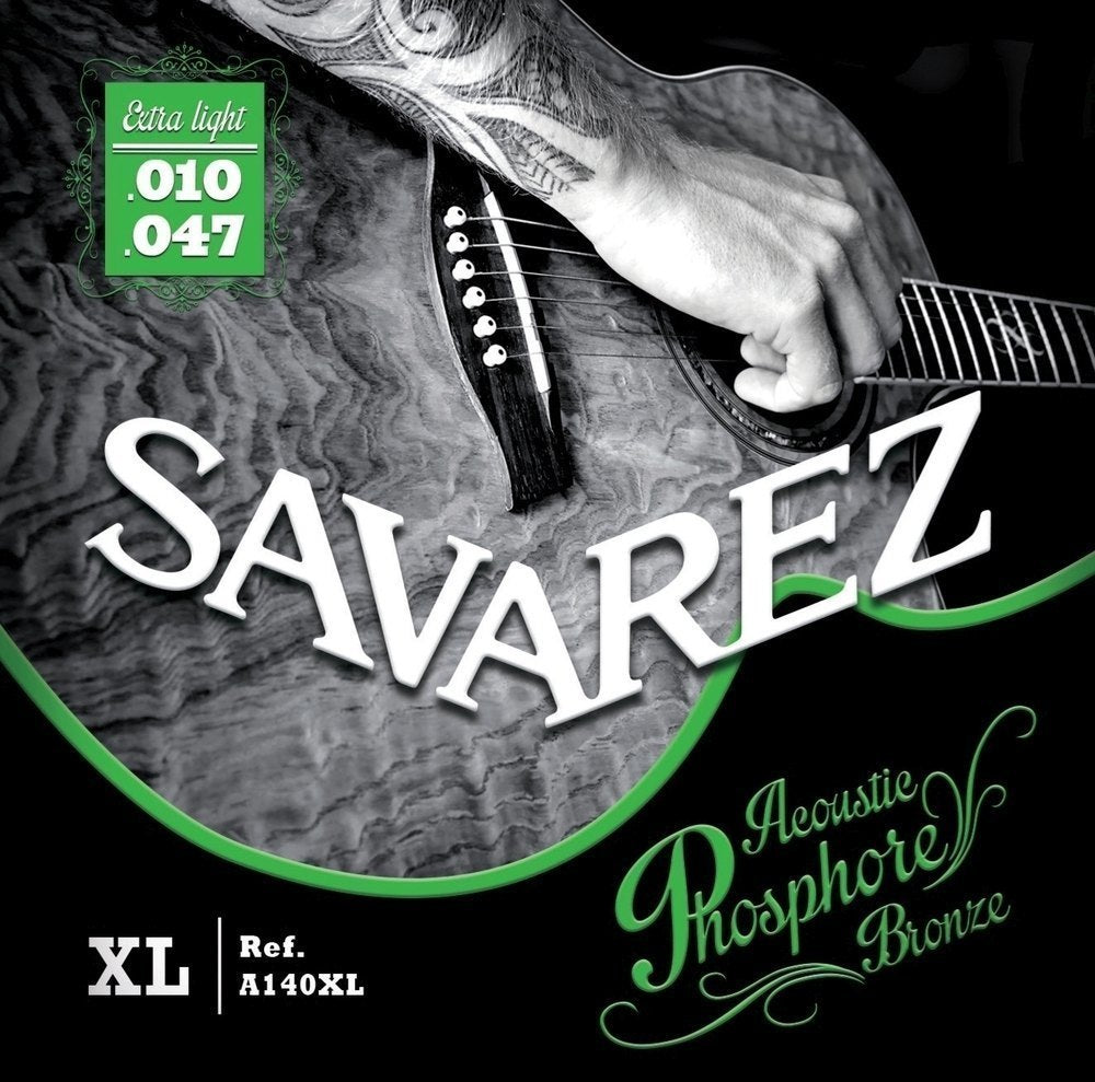Savarez A140XL Acoustic Phosphor Bronze, extra light .010–.047, kitaralle