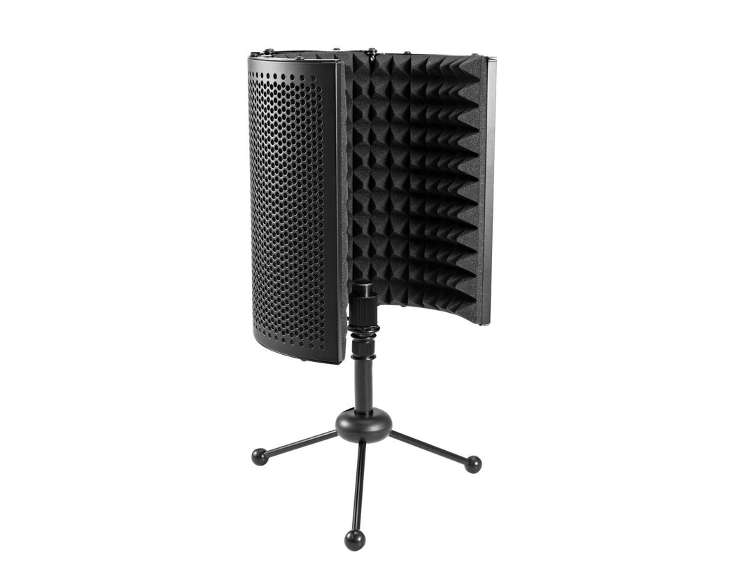 OMNITRONIC Set MIC CM-78MK2 suurikalvoinen kondensaattorimikrofoni + AS-04-pöytämikrofonin vaimennusjärjestelmä