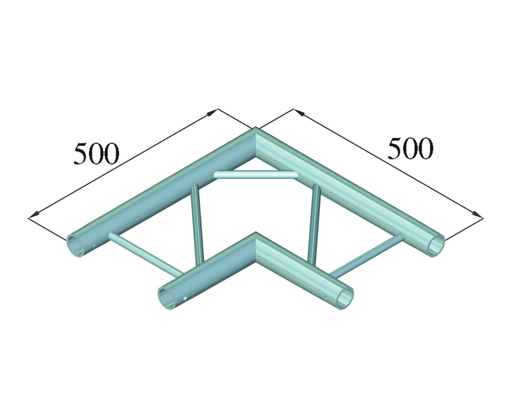 ALUTRUSS BILOCK BQ2-SPAC21H 2-tie kulma 90° bk