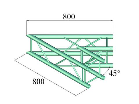 Alutruss DECOLOCK DQ4-PAC19 2-suuntainen kulma (45¡)