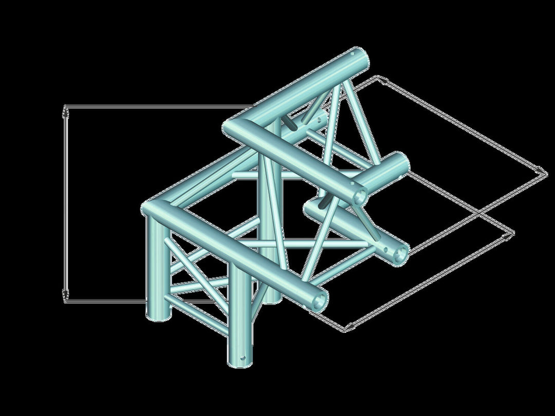 ALUTRUSS TRILOCK 6082AL-32 3-tie kulma /\ vasen
