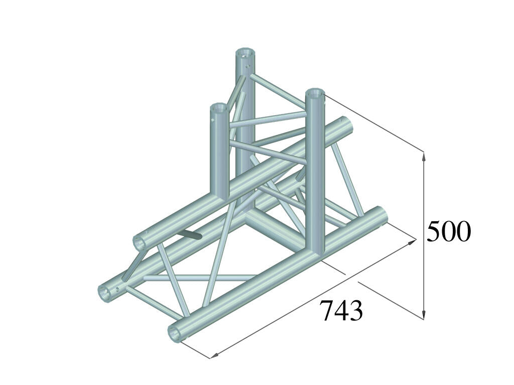 ALUTRUSS TRILOCK 6082AT-37 3-tieinen T-Piece