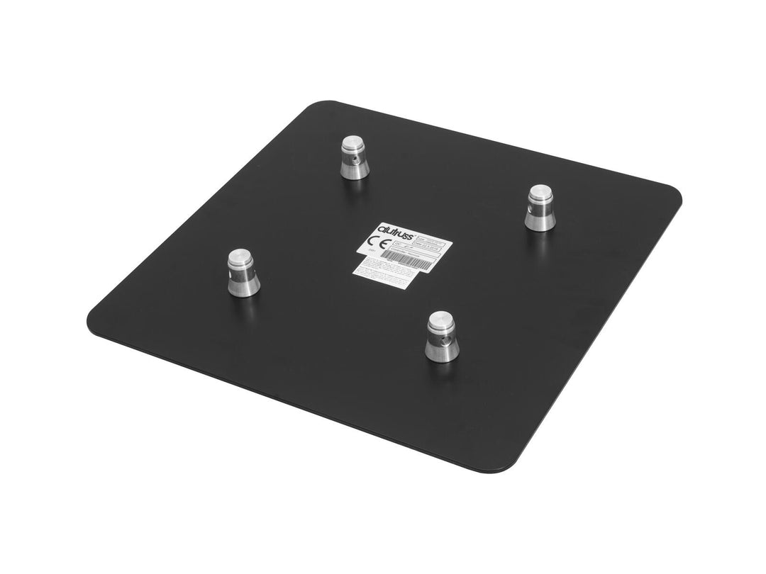 ALUTRUSS QUADLOCK päätylevy M10-Male 50cm x 50cm bk