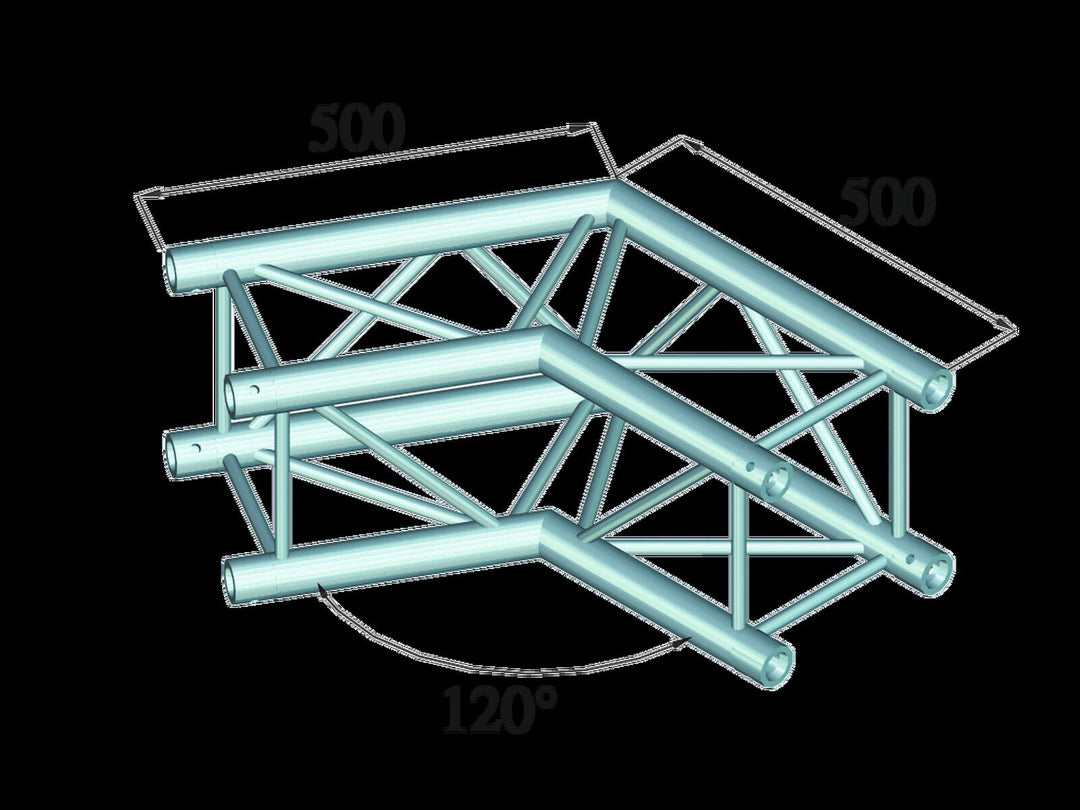 ALUTRUSS QUADLOCK S6082C-22 2-suuntainen kulma 120°