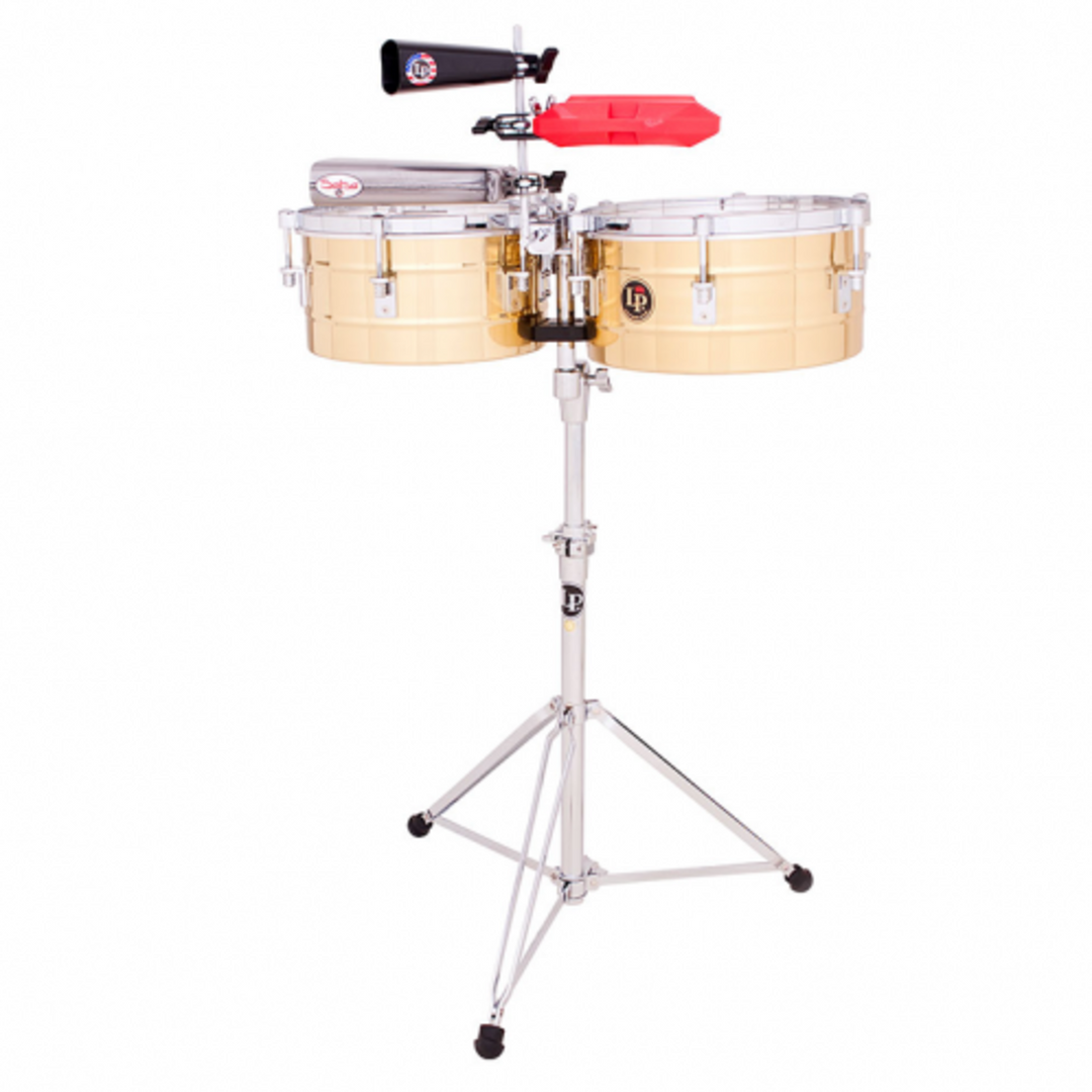 Latin Pundistussoittimet Timbales Tito Puente Solid Brass - 13"/14" (LP256-B)