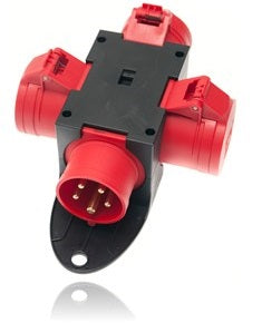 CEE-jakotukki 16A 1x5P -> 3x5P