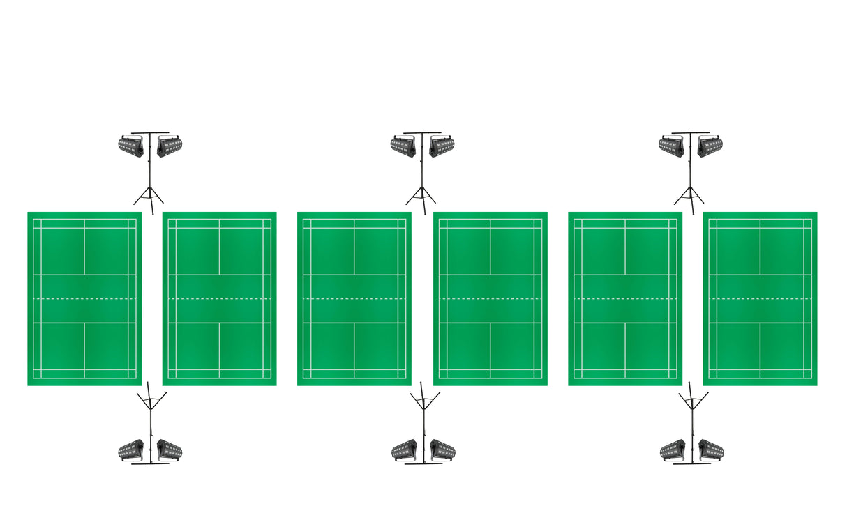 Nightminton täydellinen paketti 5 kenttää varten