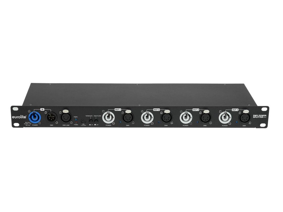 EUROLITE DMX Power Splitter 4x4 5-nastainen XLR