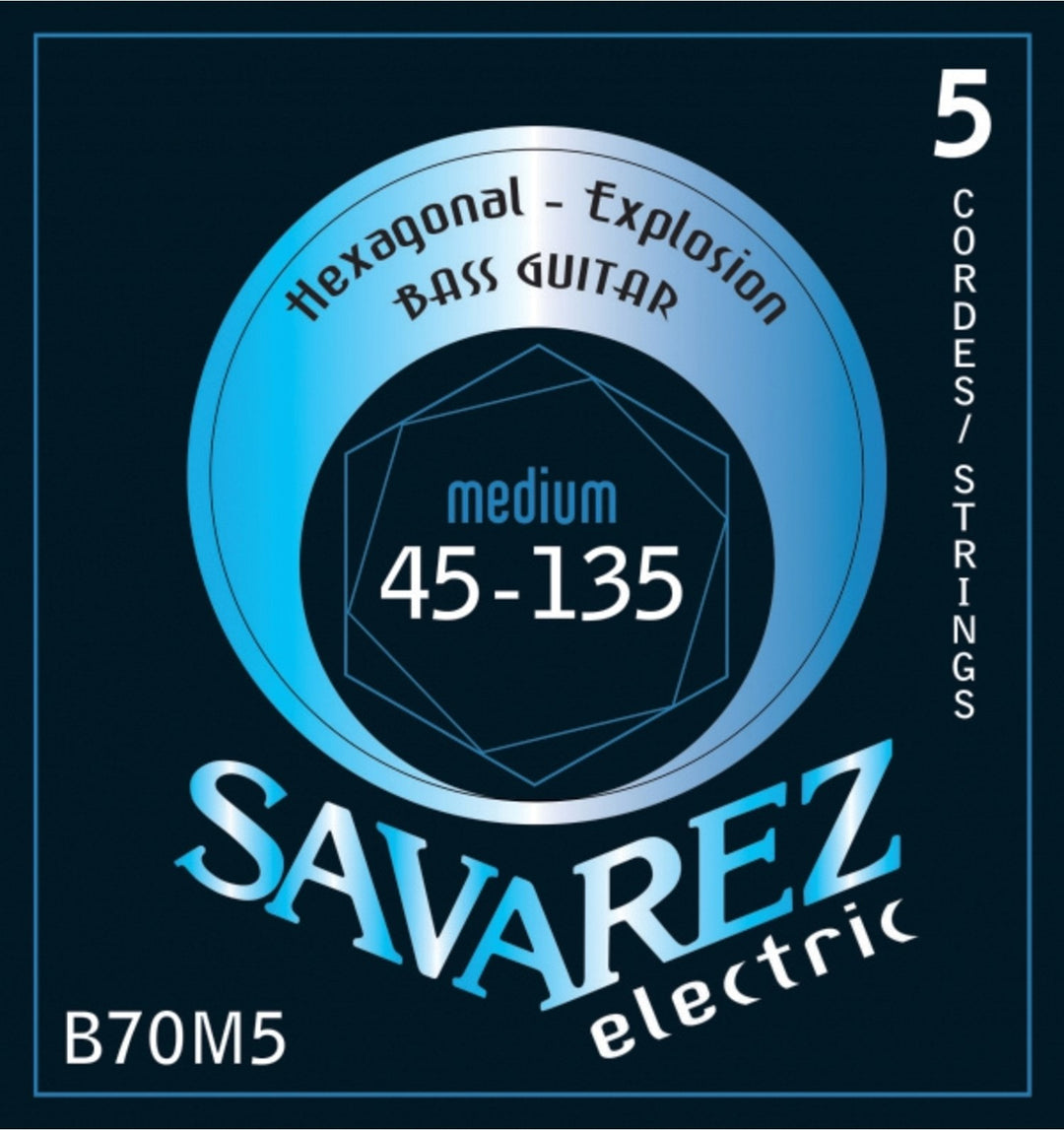 Savarez bassokitaran kielet Hexagonal Explosion - 5-kielinen Medium-Light (B70M5)