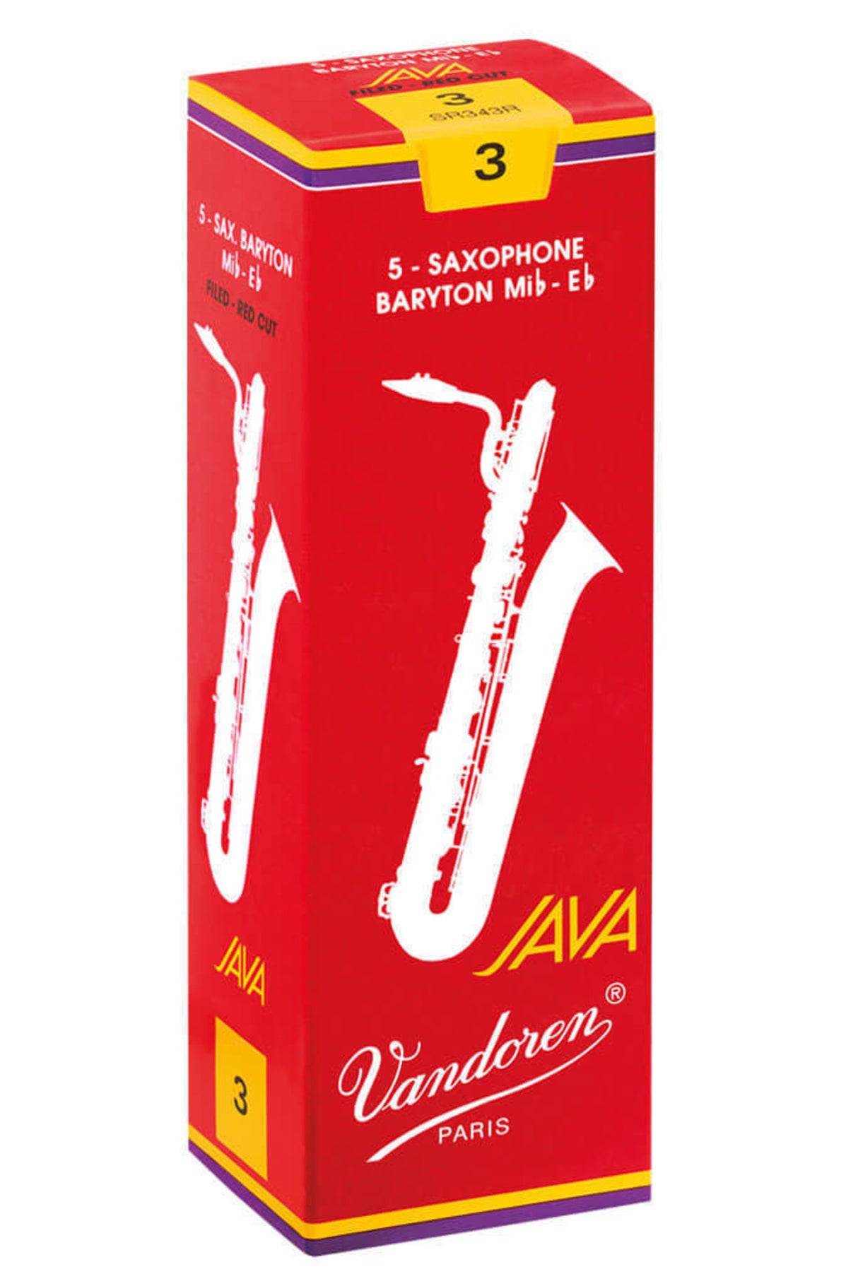 Vandoren Reeds Baritone Saxophone Java Filed Red - 2 1/2