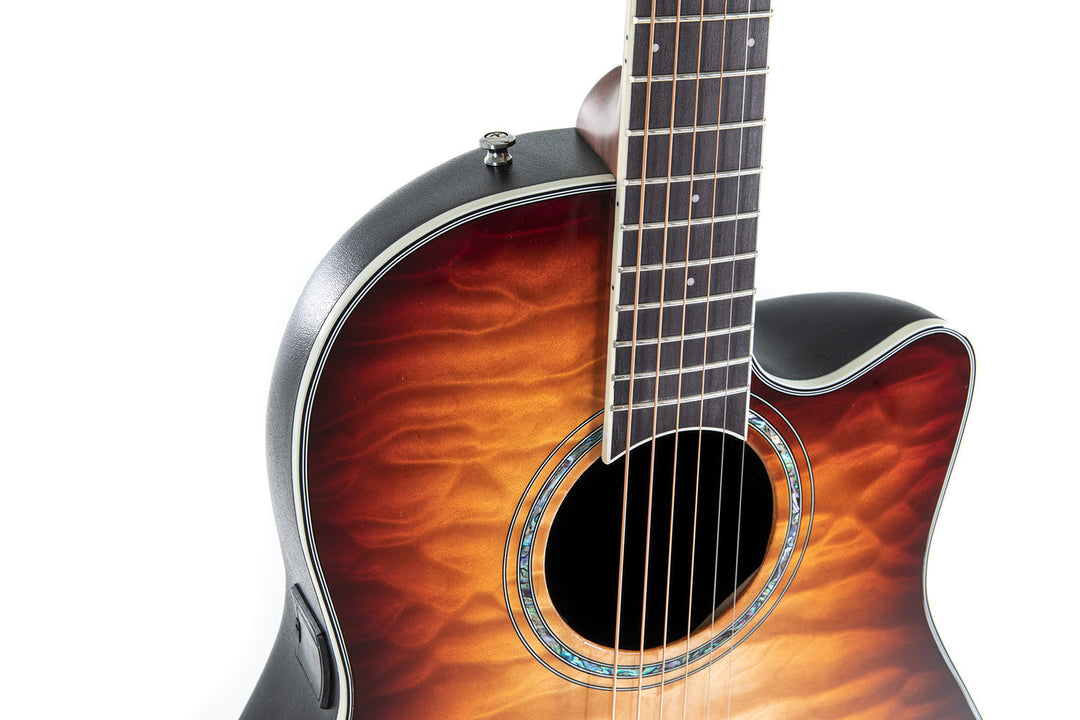 Ovation E-Acoustic Kitarat Celebrity Standard Plus Mid Cutaway - Cognac Burst Gloss (CS24X-7C-G)