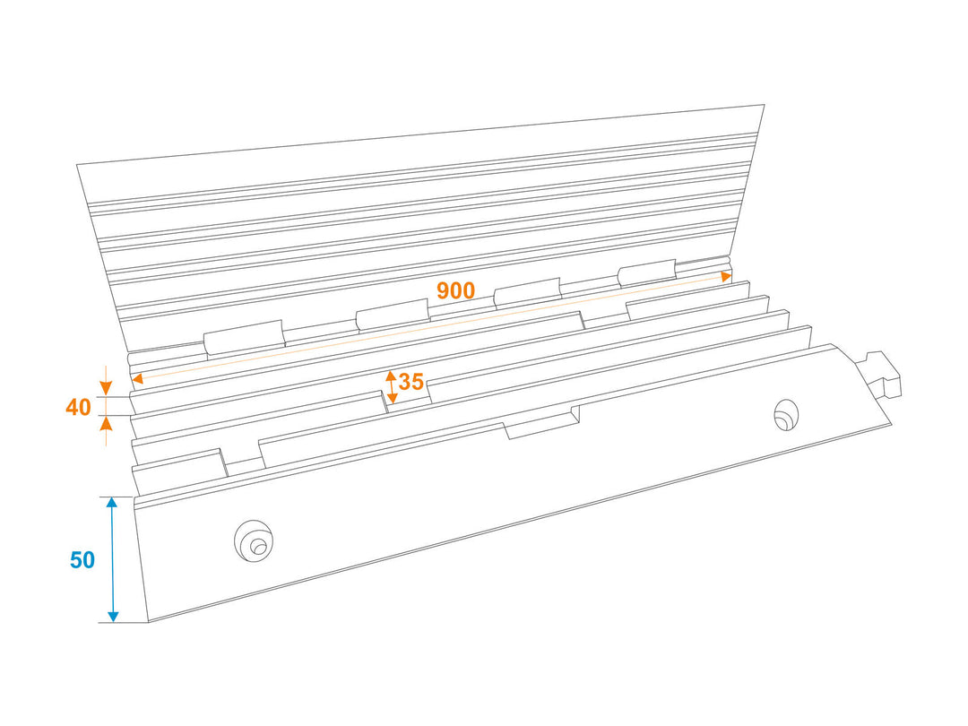 EUROLITE Cablebridge 5 kanavaa 900x500x50mm