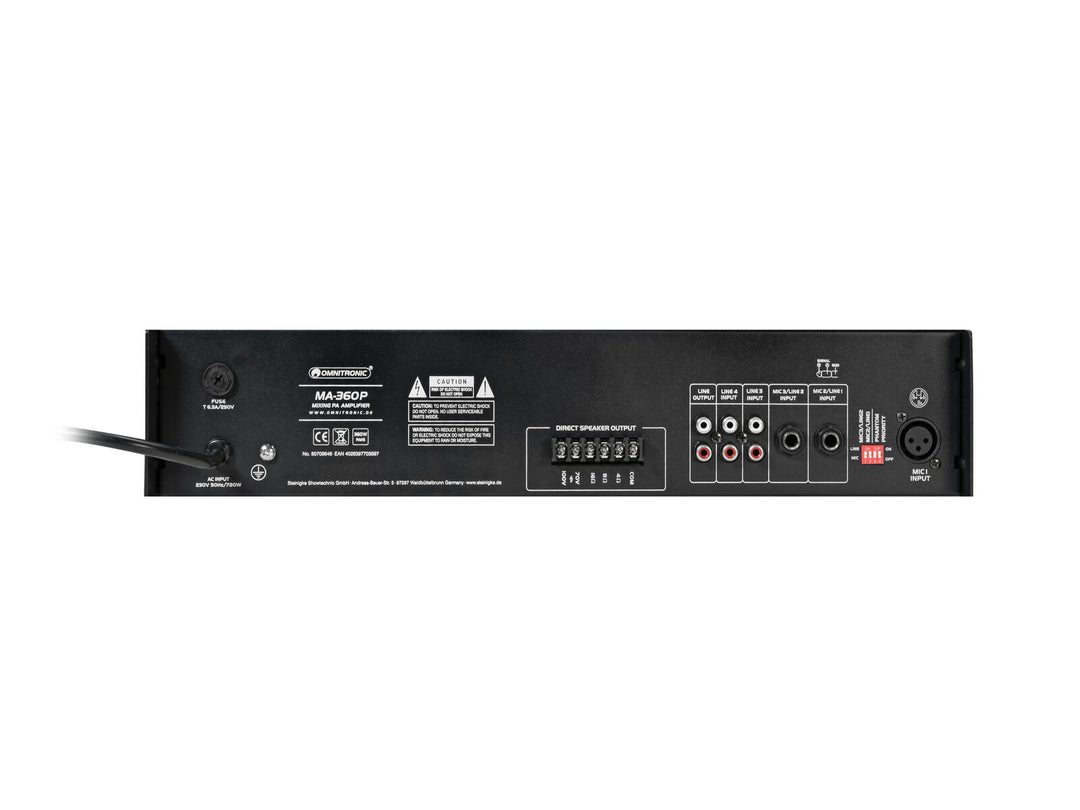 OMNITRONIC MA-360P PA-sekoitusvahvistin