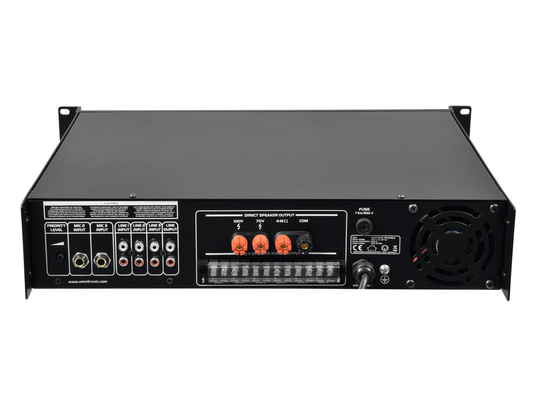 OMNITRONIC MPVZ-250.6 PA-sekoitusvahvistin