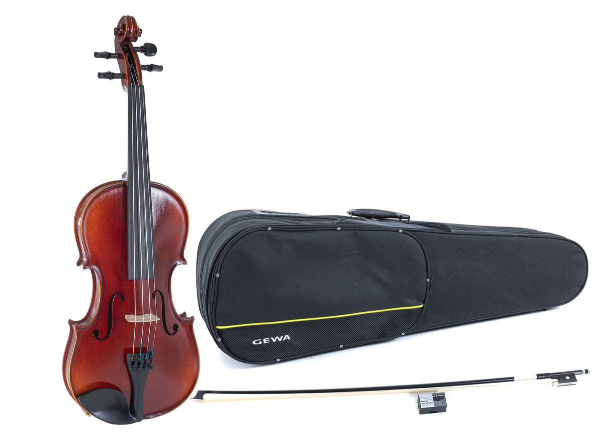 GEWA Violin Ideale - 4/4 (Ready to play incl. shaped case, carbon bow, Larsen Aurora strings, transport-secured)