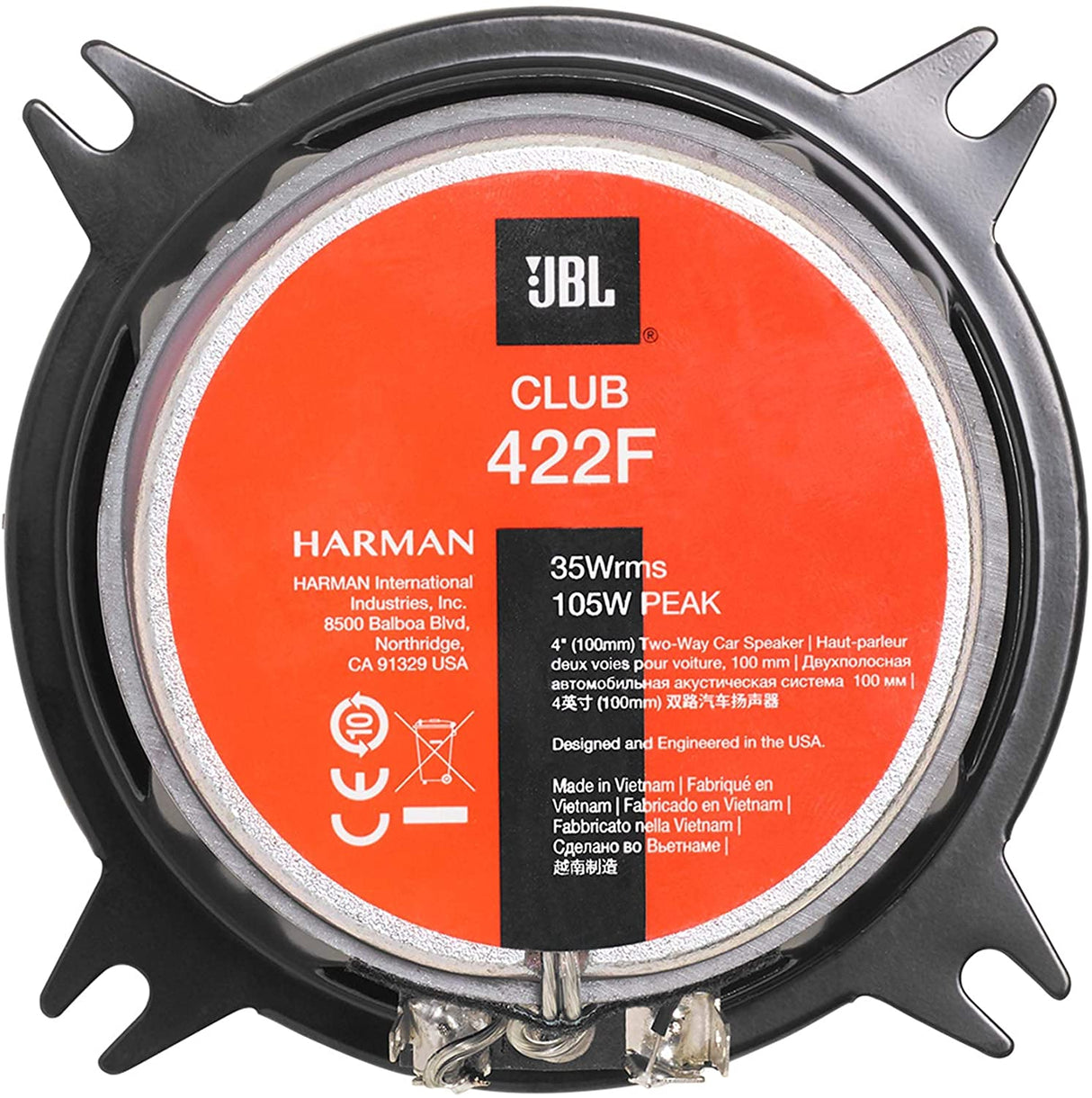 JBL CLUB 422F autokaiutinsarja (10cm, 4")