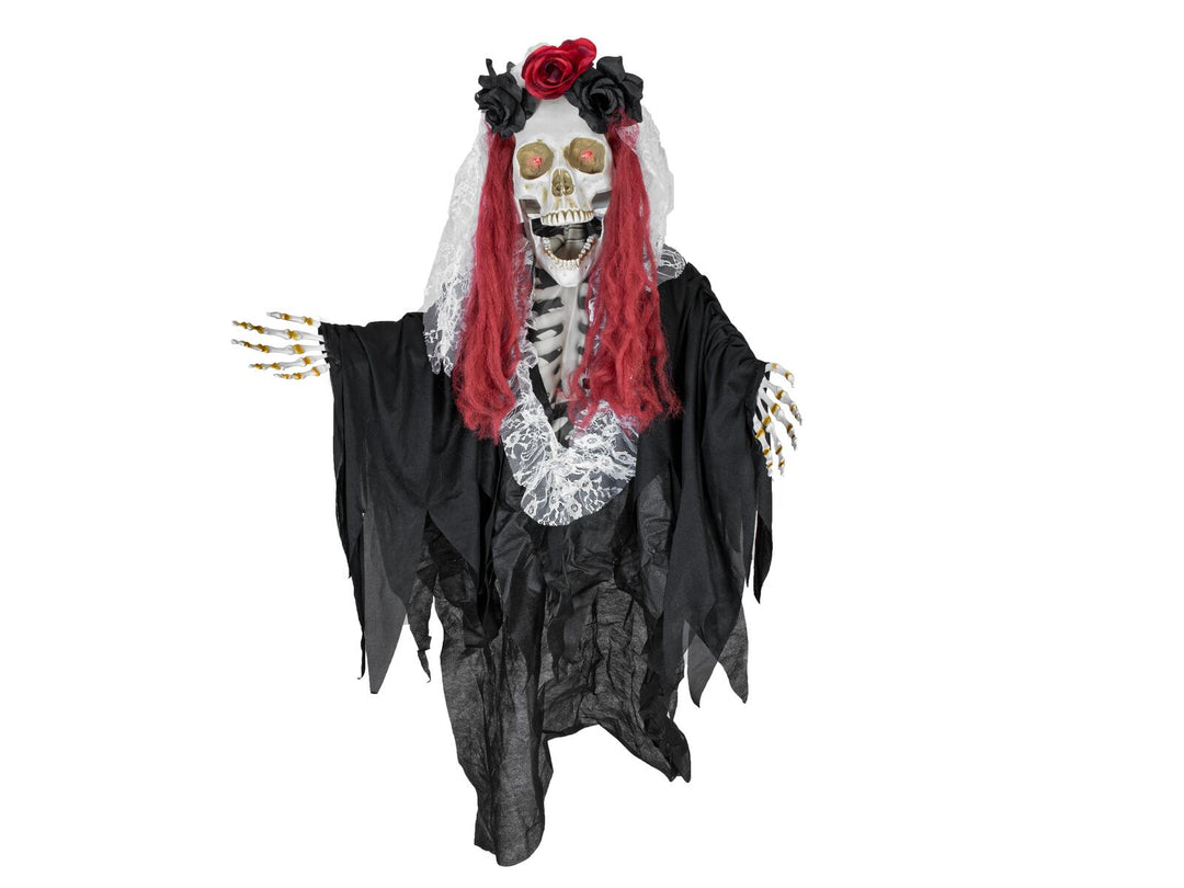 Halloween-figur skelettet La Catarina, animeret, 100 cm