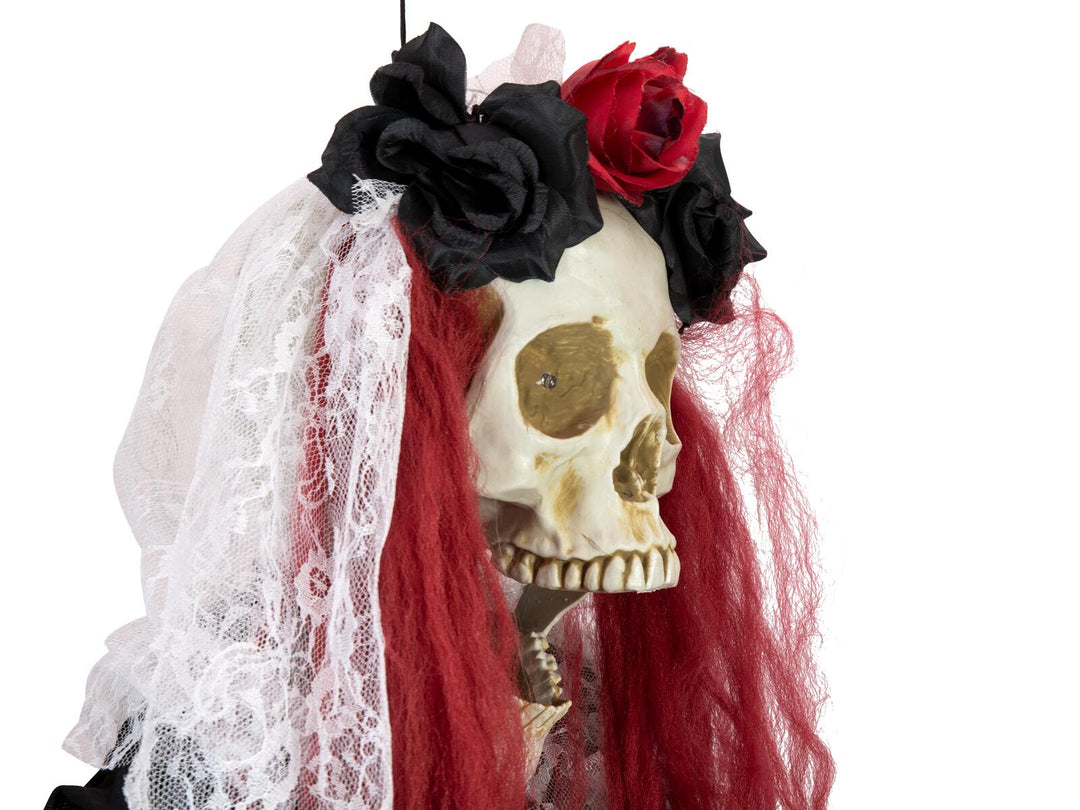 Halloween-figur skelettet La Catarina, animeret, 100 cm
