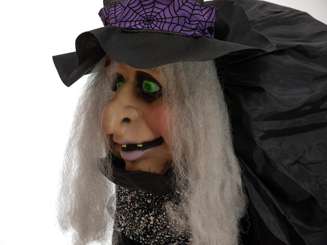 Halloween-figur heksen Marie, animeret, 180 cm