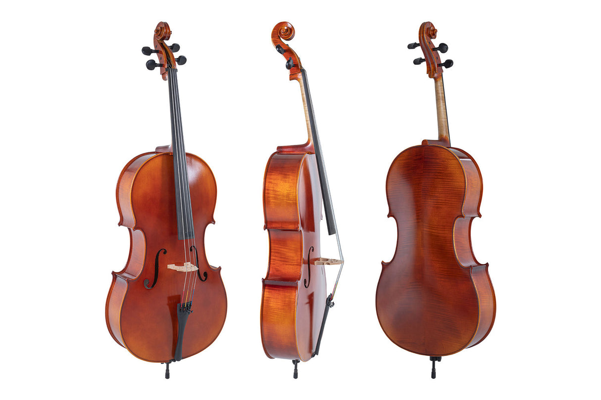 GEWA Cello Ideale - 3/4 (Ready to play incl. bag, Massaranduba bow, Larsen Aurora strings, transport-secured)