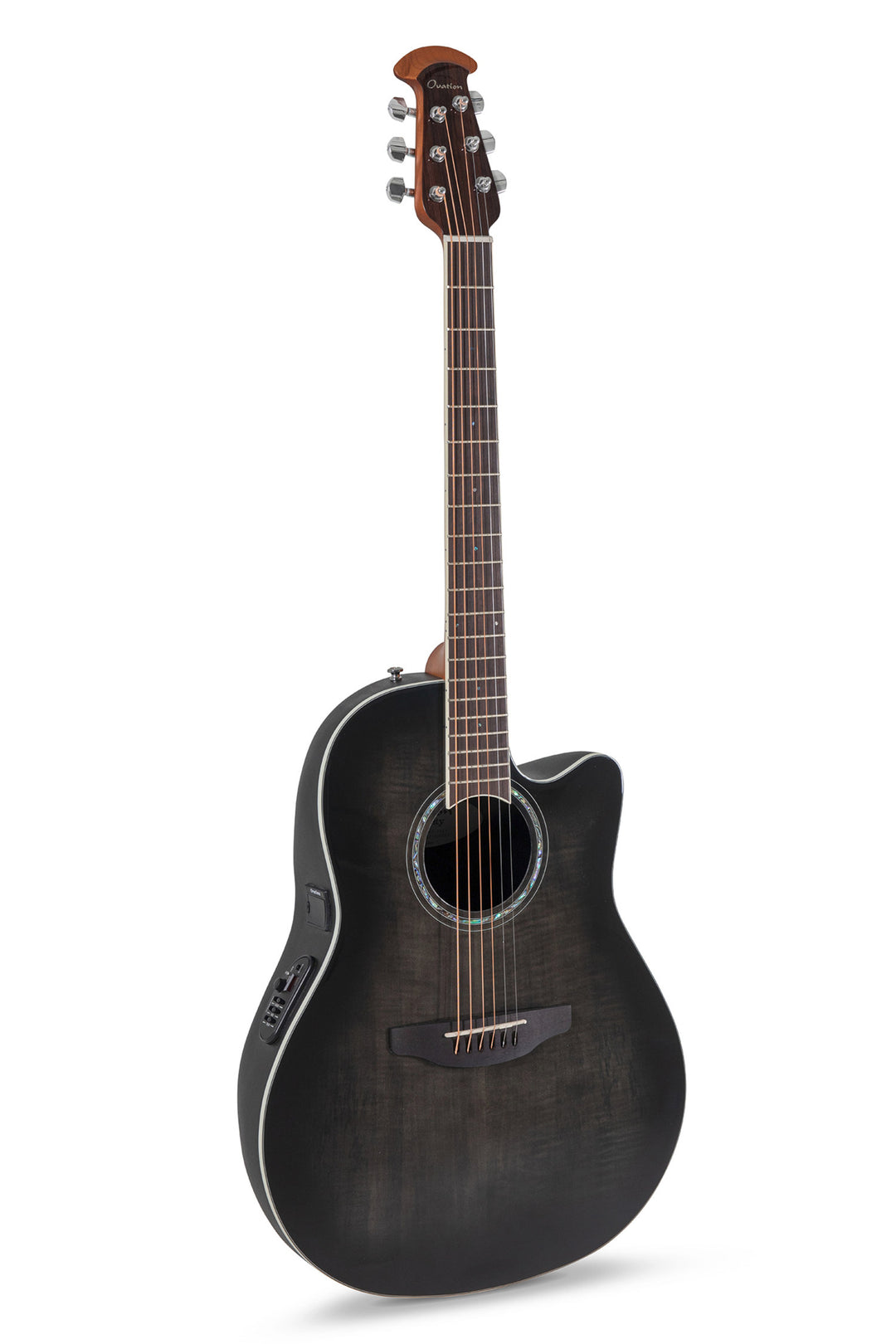 Ovation E-Acoustic Kitarat Celebrity Standard Plus Mid Cutaway - Transparent Blackburst Flame (CS24P-TBBY-G)