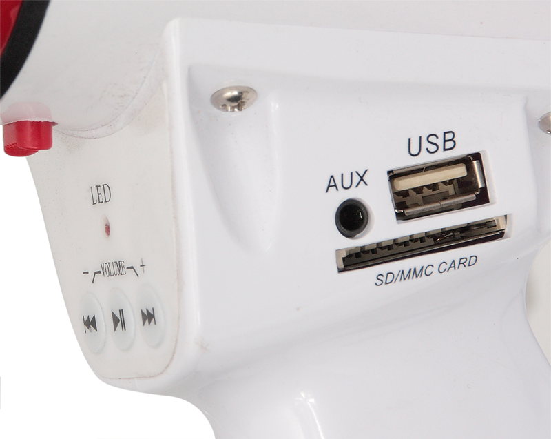 LTC Megafoni USB-, SD- ja AUX-tuloilla