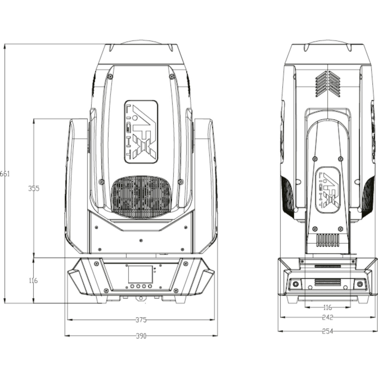 AFX HYBRID 470 Liikkuvat päät (470 Watt)