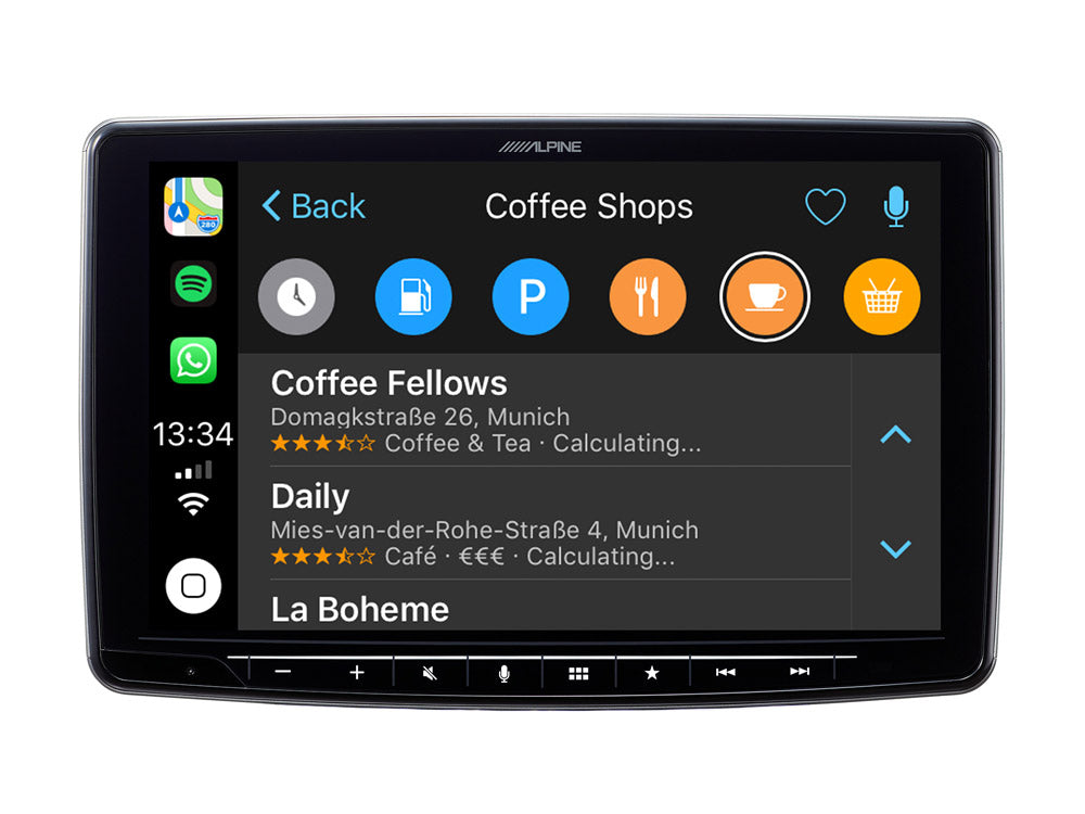 Apple Carplay, Android Auto Fiat 500 Beige Sisustus (2007-2015)