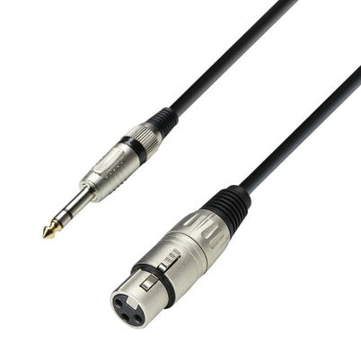 Stereo Jack naar XLR naaras (6m)