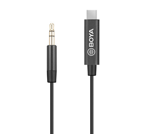 Boya adapterikaapeli 3,5 minijack uros to USB type C 15 cm