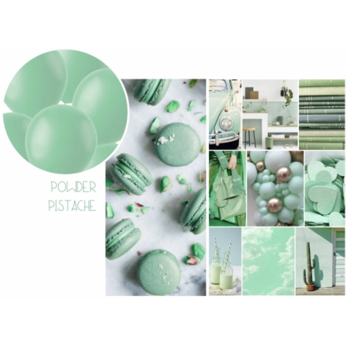 Ilmapalloja 50 kpl (Pistaasipähkinä, 33cm)