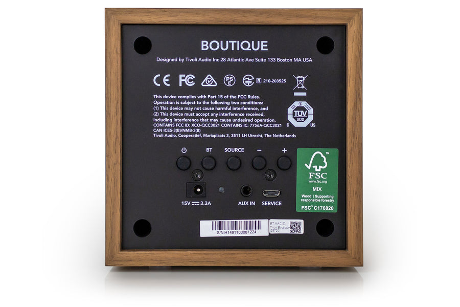 Tivoli Audio Boutigue Bluetooth-kaiutin, pähkinäpuu/kulta