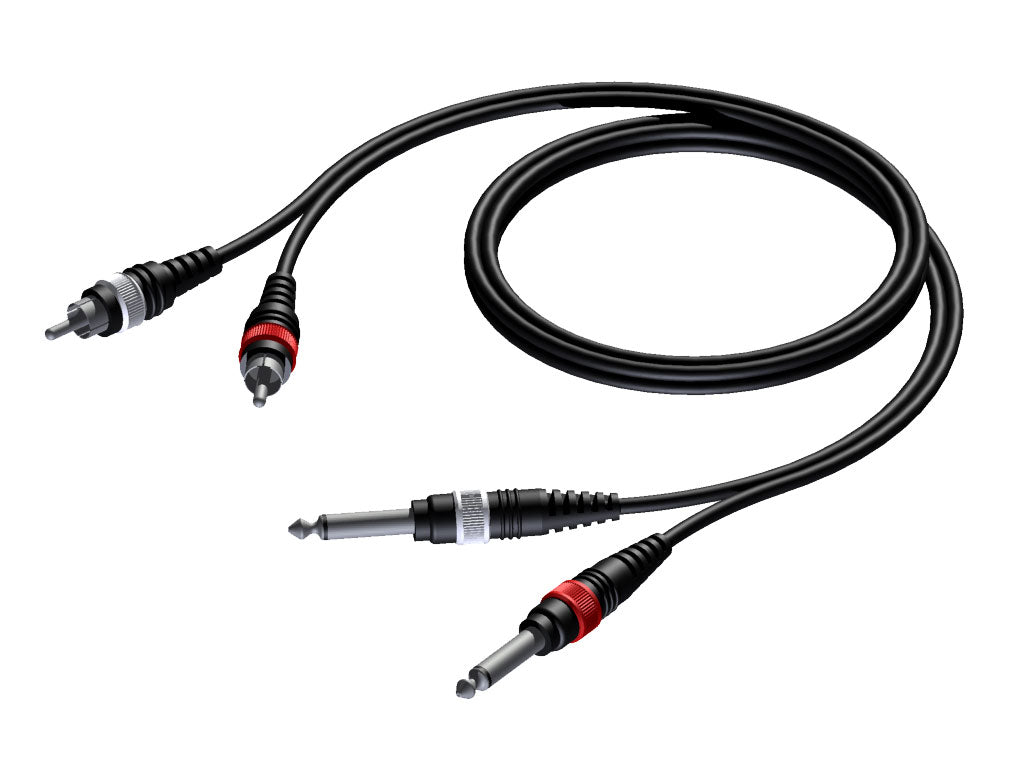 ProCab signaalikaapeli 2 x Jack > 2 x RCA - 3 m